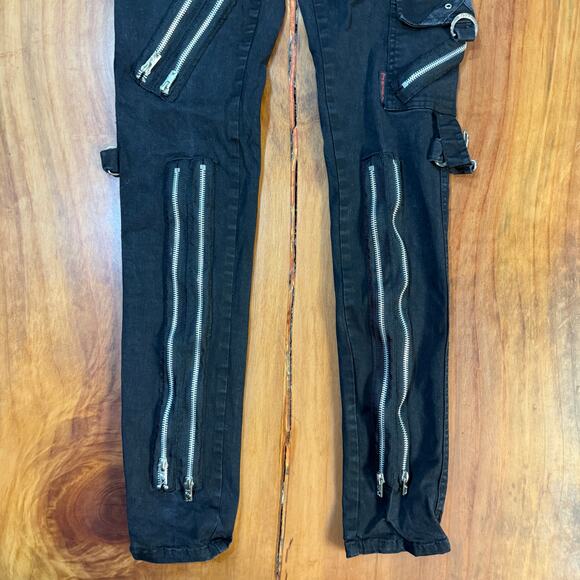 Tripp NYC Mens pants 30 Skinny Denim Cargo Zipper Punk Goth Gothic O29 - Picture 2 of 7